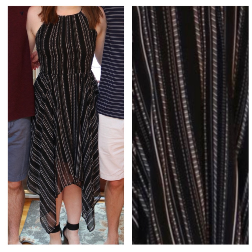 Black and White Asymmetrical summer dress